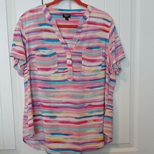 Torrid Harper Vibrant Striped Blouse size 2